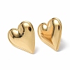 Ion Plating(IP) 304 Stainless Steel Heart Stud Earrings for Women EJEW-F300-16G-1