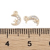 Brass Micro Pave Clear Cubic Zirconia Pendants KK-K351-44C-G-3