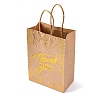 Gold Stamp Thank You Printed Paper Gift Tote Bags ABAG-Q055-03D-1