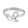 Non-Tarnish Constellations 304 Stainless Steel Open Cuff Ring for Women RJEW-L122-001P-11-2