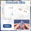 12Pcs 10-Hole Acrylic Earring Display Cards EDIS-OC0001-10C-2