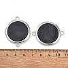 Alloy Acrylic Disc Links Connector Charms AL-E003-07B-3