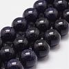 Synthetic Blue Goldstone Beads Strands G-N0178-03-16mm-1