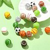 20Pcs 10 Style Sports Theme Food Grade Eco-Friendly Silicone Beads SIL-CJ0001-13-5