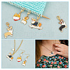 Dog Pendant Stitch Markers HJEW-AB00324-5