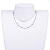 Natural Tourmaline Beaded Necklaces NJEW-JN02492-08-4