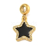 Ion Plating(IP) 304 Stainless Steel Pave Crystal Rhinestone European Dangle Charms STAS-U005-45G-01-1