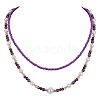 Glass Seed Beaded Necklaces Set NJEW-SW00006-05-1