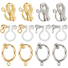 SUNNYCLUE 36Pcs 6 Styles 304 Stainless Steel Clip-on Earring Findings STAS-SC0008-33-1