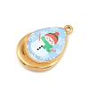 Printed 304 Stainless Steel Pendants STAS-B116-01A-G01-2