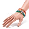 4Pcs 4 Style Glass & Rhinestone Beaded Stretch Bracelets Set for Women BJEW-JB08803-6