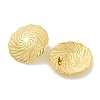 Ion Plating(IP) Flat Round 304 Stainless Steel Stud Earrings for Women EJEW-G400-32G-1