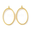 Rack Plating Alloy Oval Open Back Bezel Pendants LS-PALLOY-S047-26E-FF-3