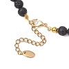 Natural Lava Rock Beaded Necklaces NJEW-JN04856-5