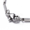 Tarnish Resistant Unisex 201 Stainless Steel Bar Link Chain Bracelets BJEW-L637-42A-P-3