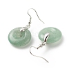 Natural Green Aventurine Donut Dangle Earrings EJEW-G300-01P-07-3