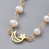 Natural Pearl Link Bracelets BJEW-JB04884-4