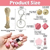 DIY Animal Cattle Theme Wooden Beaded Keychain Making Kits DIY-YW0008-69B-2