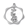 Non-Tarnish 304 Stainless Steel Pendants STAS-P338-01A-P-1