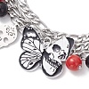 Halloween Theme 304 Stainless Steel Figaro Chains Multi-strand Bracelets BJEW-JB12094-01-3