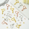 Alloy Heart Lobster Clasps KEYC-YW0001-20G-4