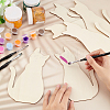 Cat Wood Unfinished Wood Cutouts DIY-WH0430-319B-3