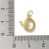 Real 18K Gold Plated Brass Pave Clear Cubic Zirconia Pendants KK-M283-07B-01-3