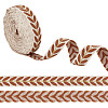 about 10.5~11 yards Ethnic Style Polycotton Jacquard Leaf Ribbons OCOR-GO0001-15D-1