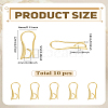 10Pcs Brass Earring Hooks KK-LP0004-02-2