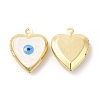 Brass Enamel Locket Pendants KK-E075-05G-2