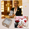 Wooden Single Watch Display Cases with Glass Window Lid and Velvet Pillow Inside CON-WH0043-306C-5