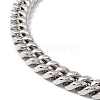 304 Stainless Steel Curb Chains Necklace for Women NJEW-E155-02P-01-2