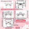 Olycraft 7 Sheets 7 Style Self Adhesive 3D Eyes Body Face Jewelry Acrylic Rhinestone & Imitation Pearl Stickers MRMJ-OC0003-11-2