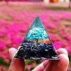 Orgonite Pyramid with Tree Resin Energy Generators PW-WG52F5B-14-1