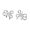 Bowknot Brass Stud Earrings EJEW-M245-04P-1