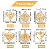 24Pcs 6 Style Alloy Pendants FIND-BC0001-97-2