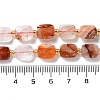 Natural Red Hematoid Quartz/Ferruginous Quartz Beads Strands G-H061-A03-01-5