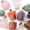 12Pcs 6 Style Natural & Synthetic Gemstone Pendants G-FS0001-35-3