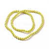 Electroplate Opaque Solid Color Glass Beads Strands GLAA-E036-11D-3