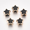UV Plating Acrylic European Beads OACR-T005-91KC-0M-2