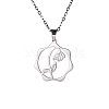Non-Tarnish 304 Stainless Steel Pendant Necklaces PW-WG57218-11-1