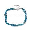 Natural Gemstone Beads Anklets AJEW-AN00583-01-1