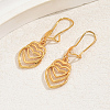 Elegant Gold Plated Fashion Brass Heart Dangle Earrings for Women LV6608-1