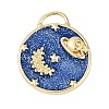 Brass Enamel Pendants KK-Q005-08G-1