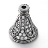 Brass Micro Pave Cubic Zirconia Bead Cones ZIRC-O019-B-02B-1