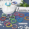  32Pcs 16 Colors Spray Painted Iron Split Key Rings IFIN-TA0001-56-11