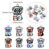 30Pcs Printed Alloy Pendants ENAM-CJ0005-58-2