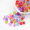 Mixed Color Chunky Dyed Transparent Acrylic Faceted Bicone Spacer Beads for Kids Jewelry X-DBB8mm-1
