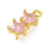 Rack Plating Brass Micro Pave Cubic Zirconia Charms KK-S396-58G-2