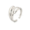 304 Stainless Steel Cuff Rings for Women RJEW-G338-21P-4